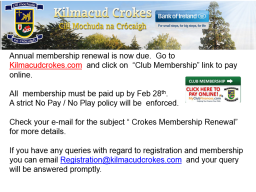 2017 Club Membership Renewal Now Due
