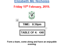 Fundraising Table Quiz for Elizabeth Mc Nicholas
