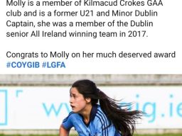 Molly Lamb  named as UCD’s O’Connor Cup Player of the Year for 2020