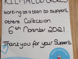 Well done to the Under 10's who raised  €571.80 for Laura Lynn!
