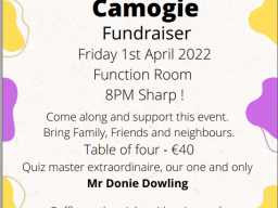 Camogie Section Table Quiz Fundraiser Friday April 1st 8pm