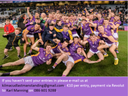 Kilmacud Crokes Senior Football   Last Man Standing - 2 Days Left - We need Your Support