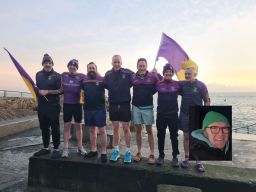 The "Crokes 8" after an early morning dip!