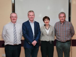 Liam Coughlan with speakers Kevin Galligan