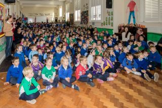 Sam comes to visit Carysfort NS