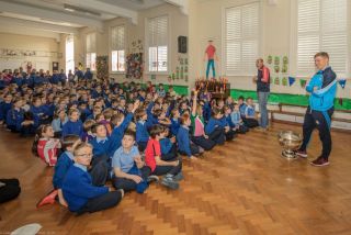 Sam comes to visit Carysfort NS