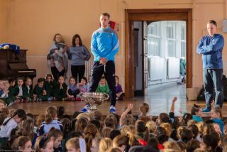 Sam comes to visit St Raphaelas