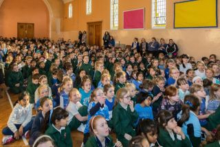 Sam comes to visit St Raphaelas