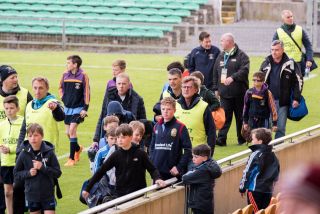 U12 Footballers Play at Half time in All Ireland U21 Football Final
