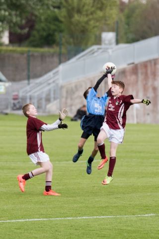 U12 Footballers Play at Half time in All Ireland U21 Football Final