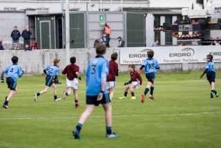 U12 Footballers Play at Half time in All Ireland U21 Football Final