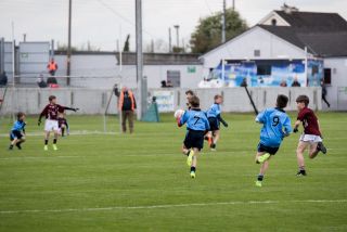U12 Footballers Play at Half time in All Ireland U21 Football Final