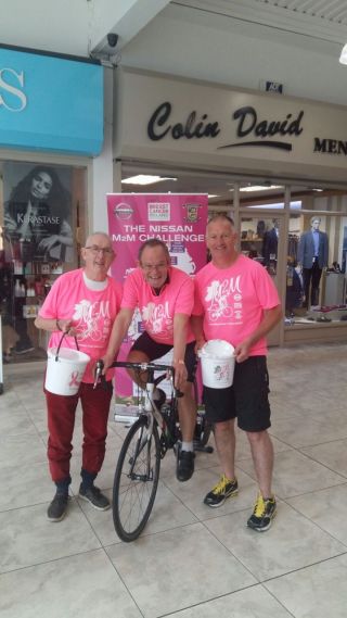 Static Cycling and Bag Packing Fundraising over the May Bank Holiday Weekend for Nissan Crokes / BCI M2M  2018