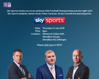 Sky Sports GAA Football Championship Preview in Kilmacud Crokes Thursday July 12th