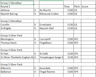 Londis Kilmacud Crokes All Ireland Football 7's 2019   - Saturday August 24th   - Draw Details