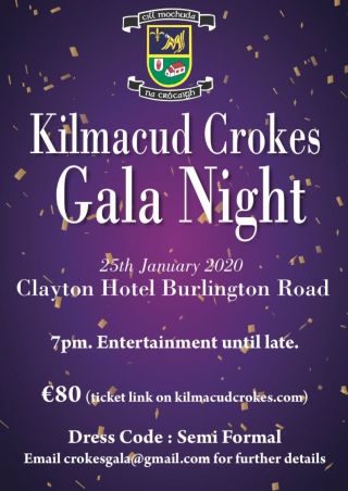 Kilmacud Crokes Gala Ball Saturday January 25th