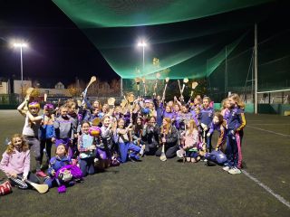 Thank you to Under 13's girls who won the county cup final for visiting the Under 10's football and camogie team!