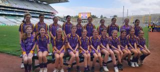 u12 Camogie Team in Croke Park