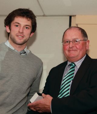 Senior medal presentation by Sean Shanley to Sean McGrath