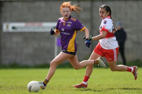 Crokes number 11 getting to the ball on the ground